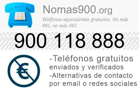 Teléfono 900118888