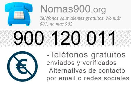 Teléfono 900120011
