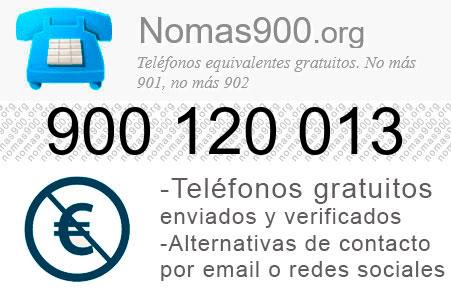 Teléfono 900120013
