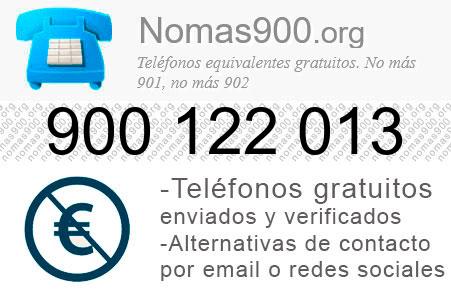 Teléfono 900122013