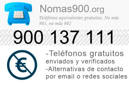 Teléfono 900137111