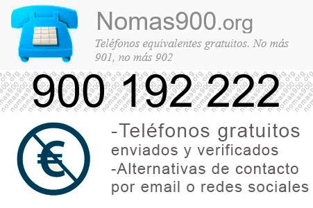 Teléfono 900192222
