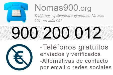Teléfono 900200012