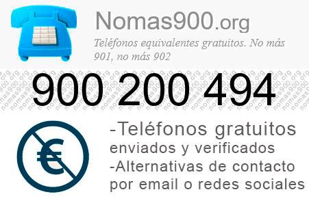 Teléfono 900200494