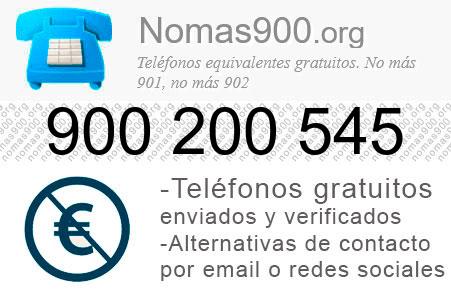 Teléfono 900200545