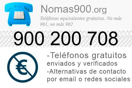Teléfono 900200708