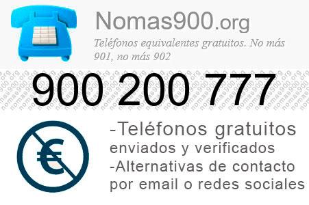 Teléfono 900200777