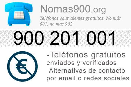 Teléfono 900201001