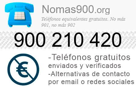 Teléfono 900210420