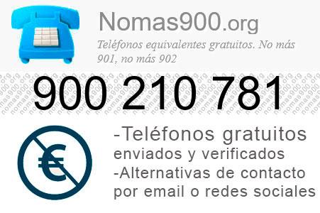 Teléfono 900210781