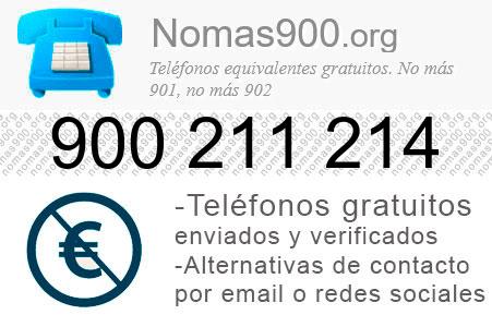 Teléfono 900211214