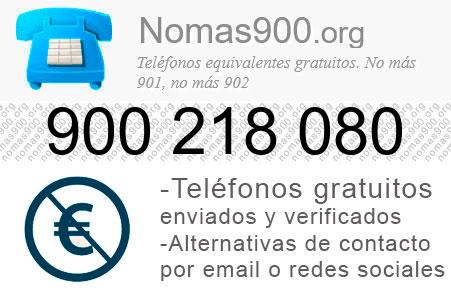 Teléfono 900218080