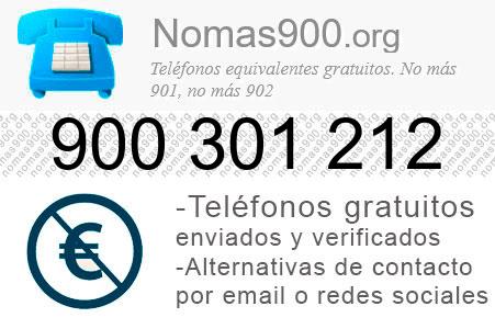 Teléfono 900301212