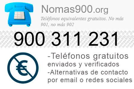 Teléfono 900311231