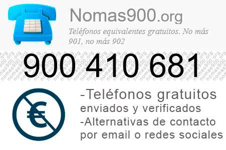Teléfono 900410681