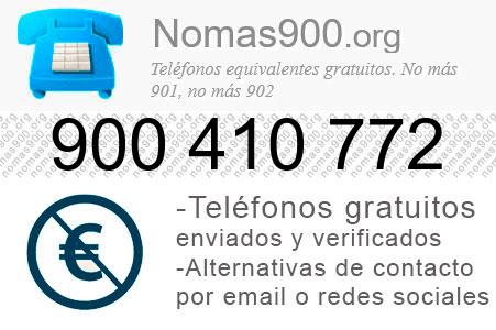 Teléfono 900410772