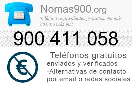 Teléfono 900411058