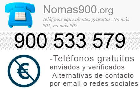 Teléfono 900533579