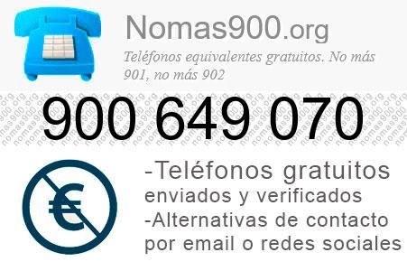 Teléfono 900649070