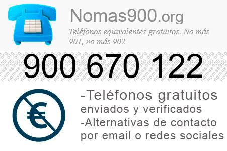 Teléfono 900670122