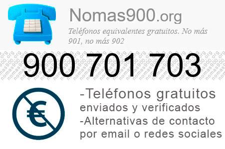Teléfono 900701703