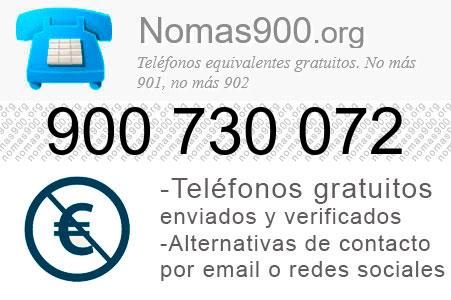 Teléfono 900730072