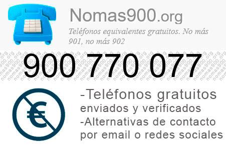 Teléfono 900770077