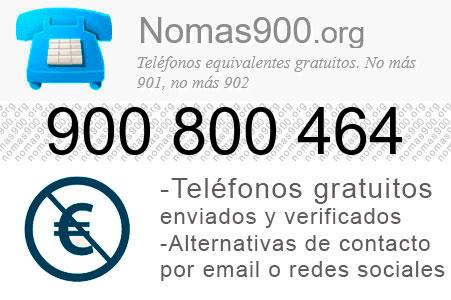 Teléfono 900800464