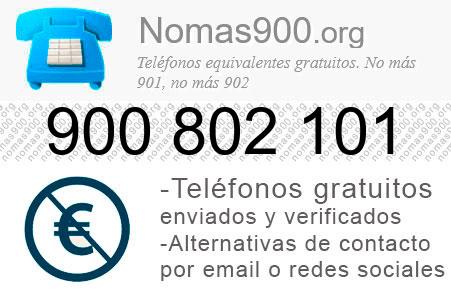 Teléfono 900802101