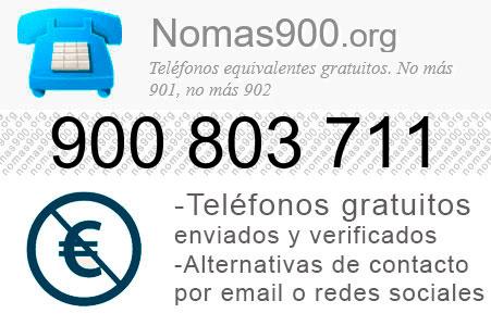 Teléfono 900803711