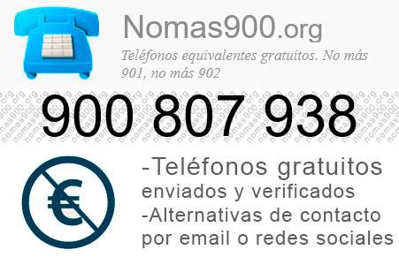 Teléfono 900807938