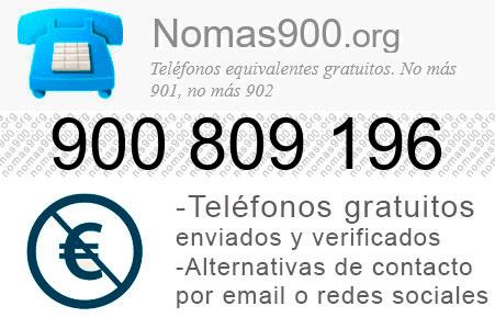 Teléfono 900809196