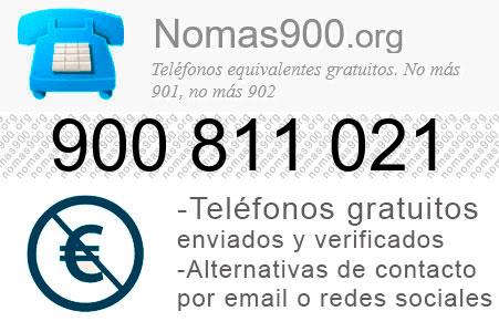Teléfono 900811021
