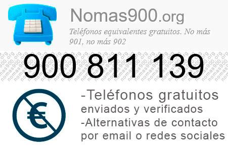 Teléfono 900811139