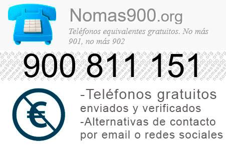 Teléfono 900811151