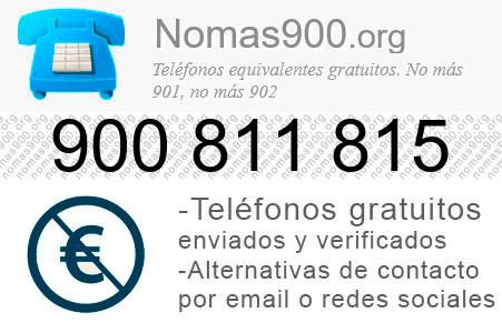 Teléfono 900811815