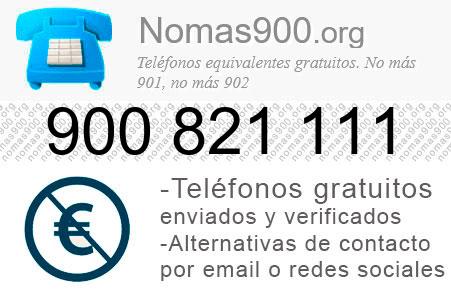 Teléfono 900821111