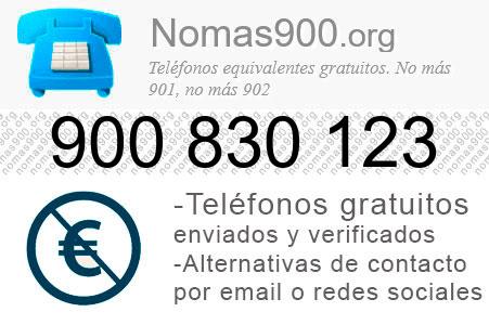 Teléfono 900830123