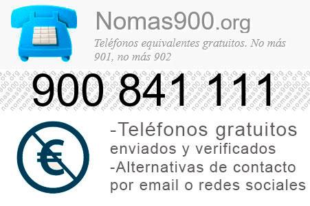 Teléfono 900841111