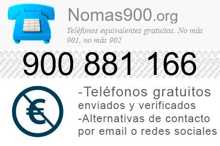 Teléfono 900881166