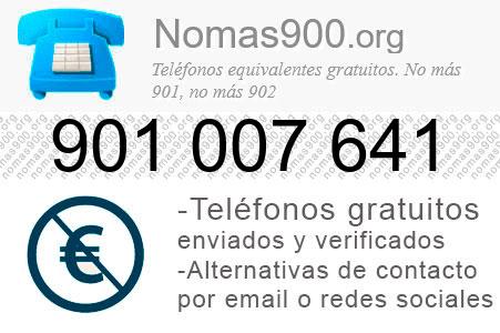 Teléfono 901007641