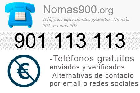 Teléfono 901113113