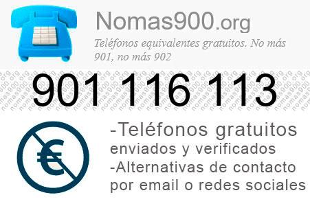 Teléfono 901116113