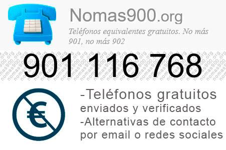 Teléfono 901116768