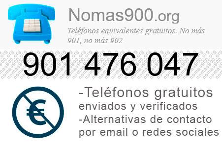 Teléfono 901476047