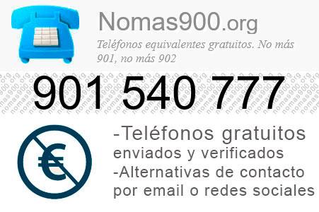 Teléfono 901540777