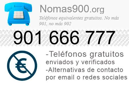Teléfono 901666777
