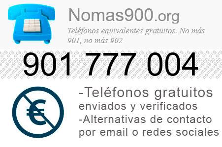 Teléfono 901777004