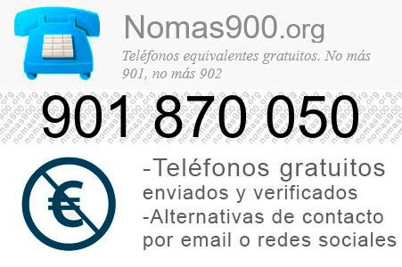 Teléfono 901870050