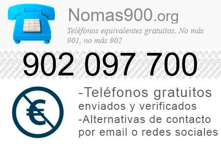 Teléfono 902097700